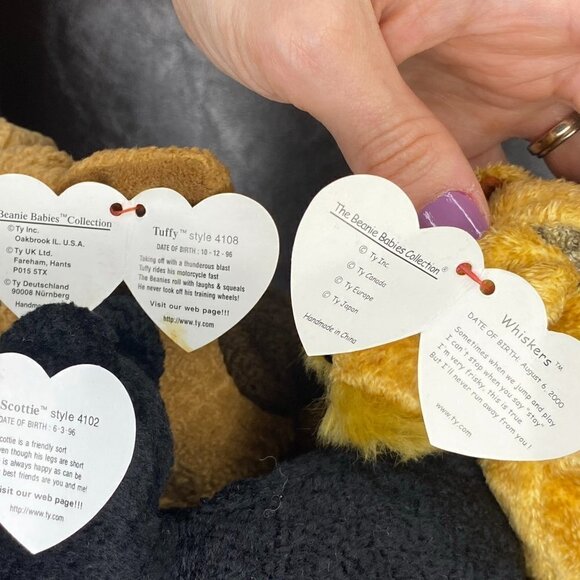 TY Beanie Babies Scottie Tuffy Whiskers Terrier Dog Stuffed Animals 4102 4108 - Picture 3 of 8